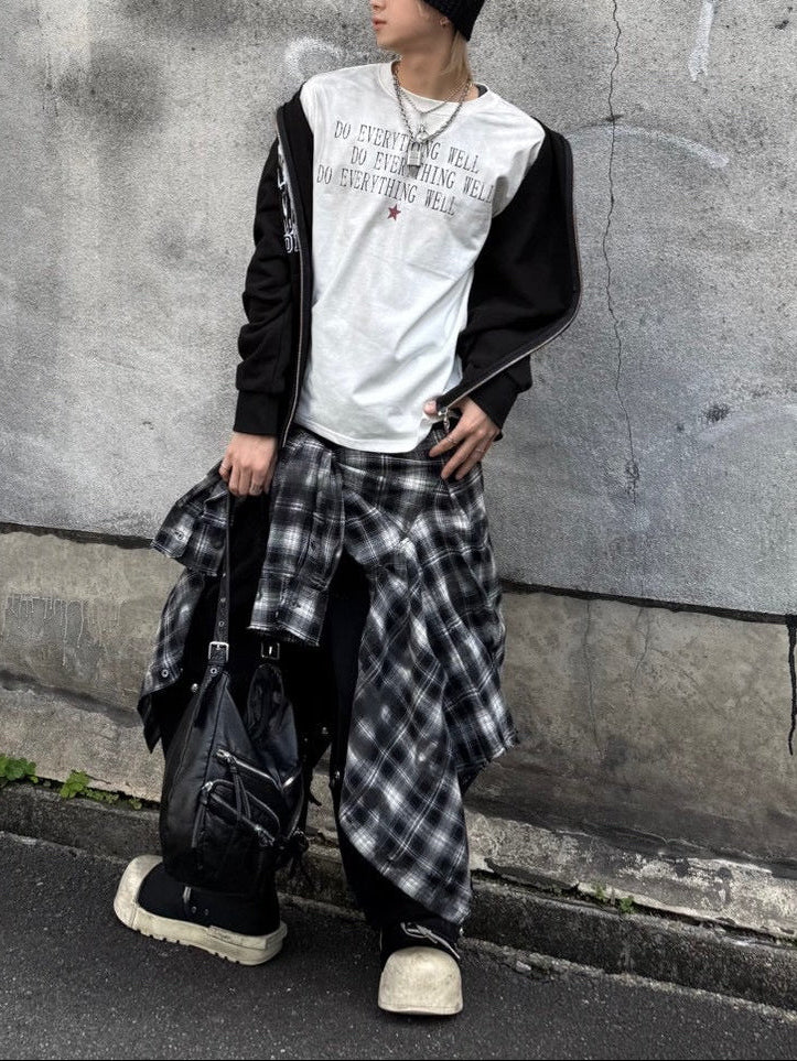国際配送【Never mind the XU】stencil logo long sleeve tee
