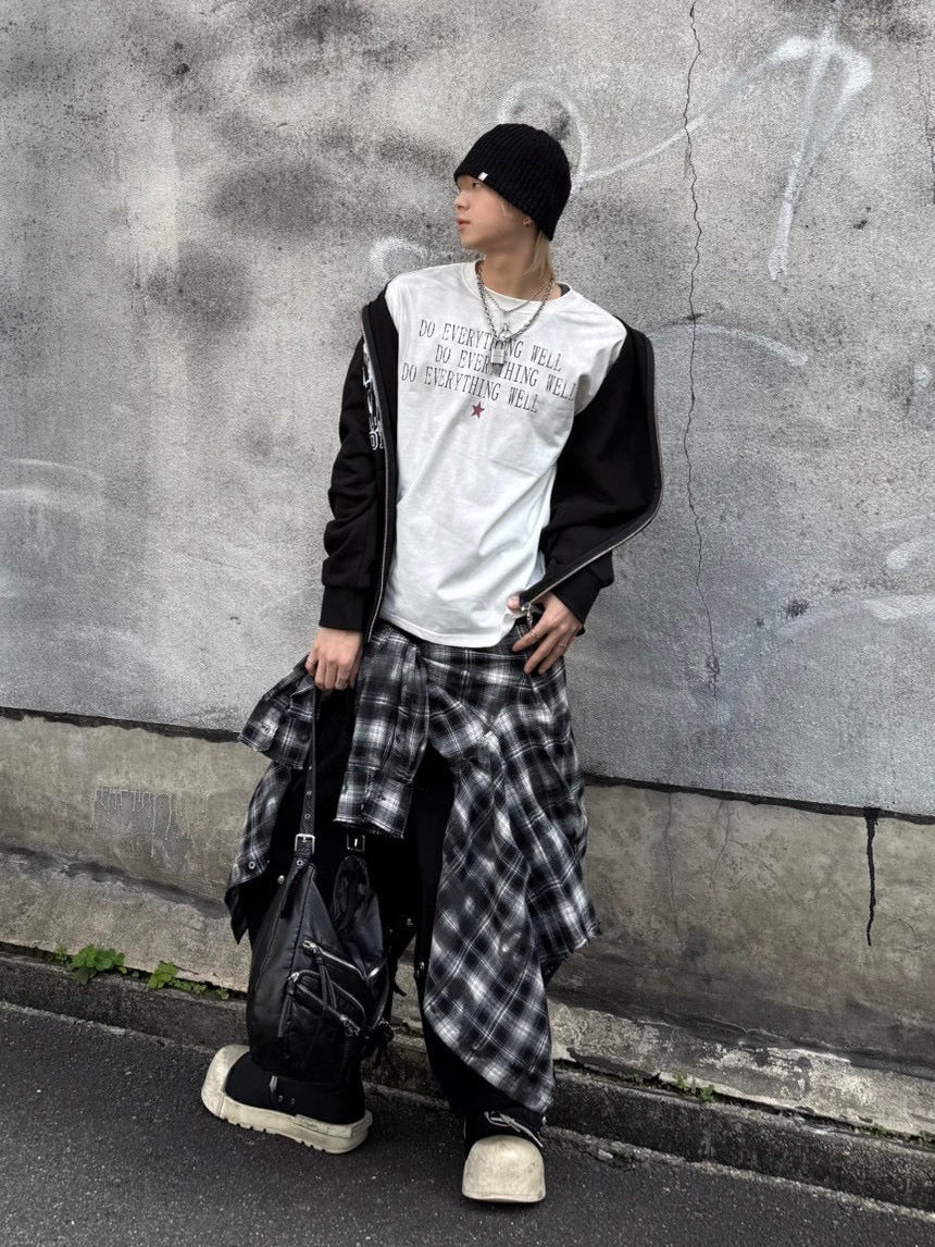 国際配送【Never mind the XU】stencil logo long sleeve tee