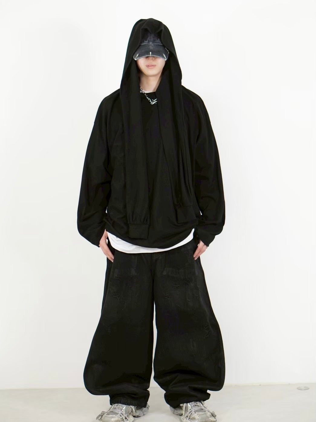 【Chikashitsu +】layered oversized long sleeve (2color)