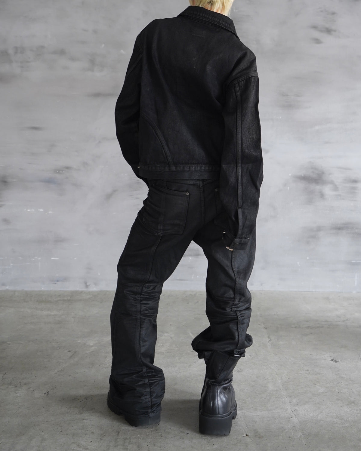 【CHIKASHITSU PLUS HIGH】Washed coating denim jacket
