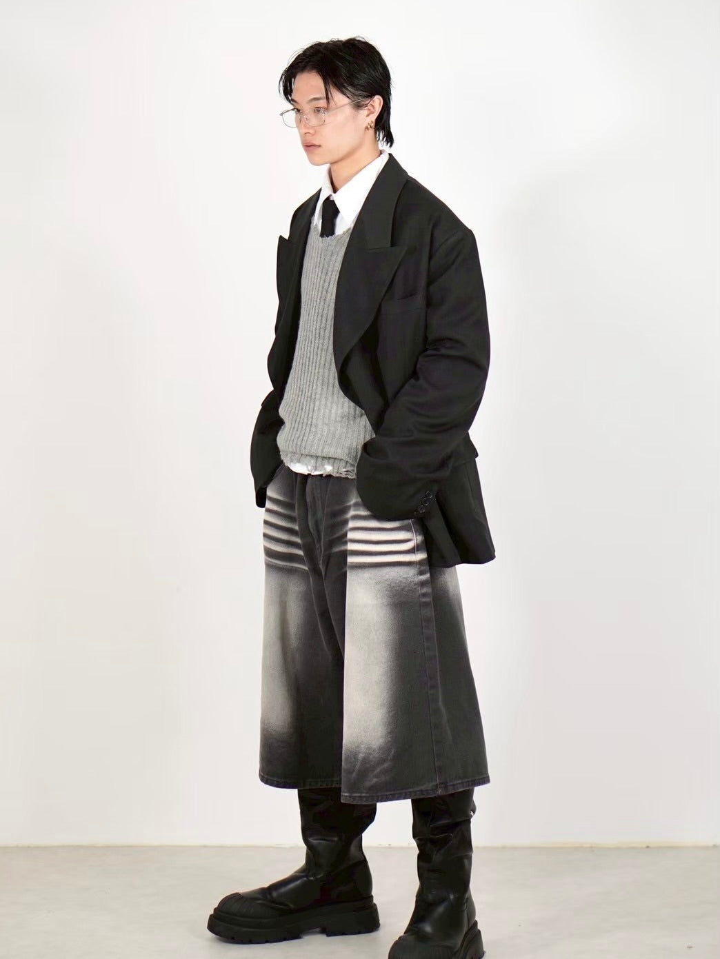 受注制【Chikashitsu +】double tailored jacket