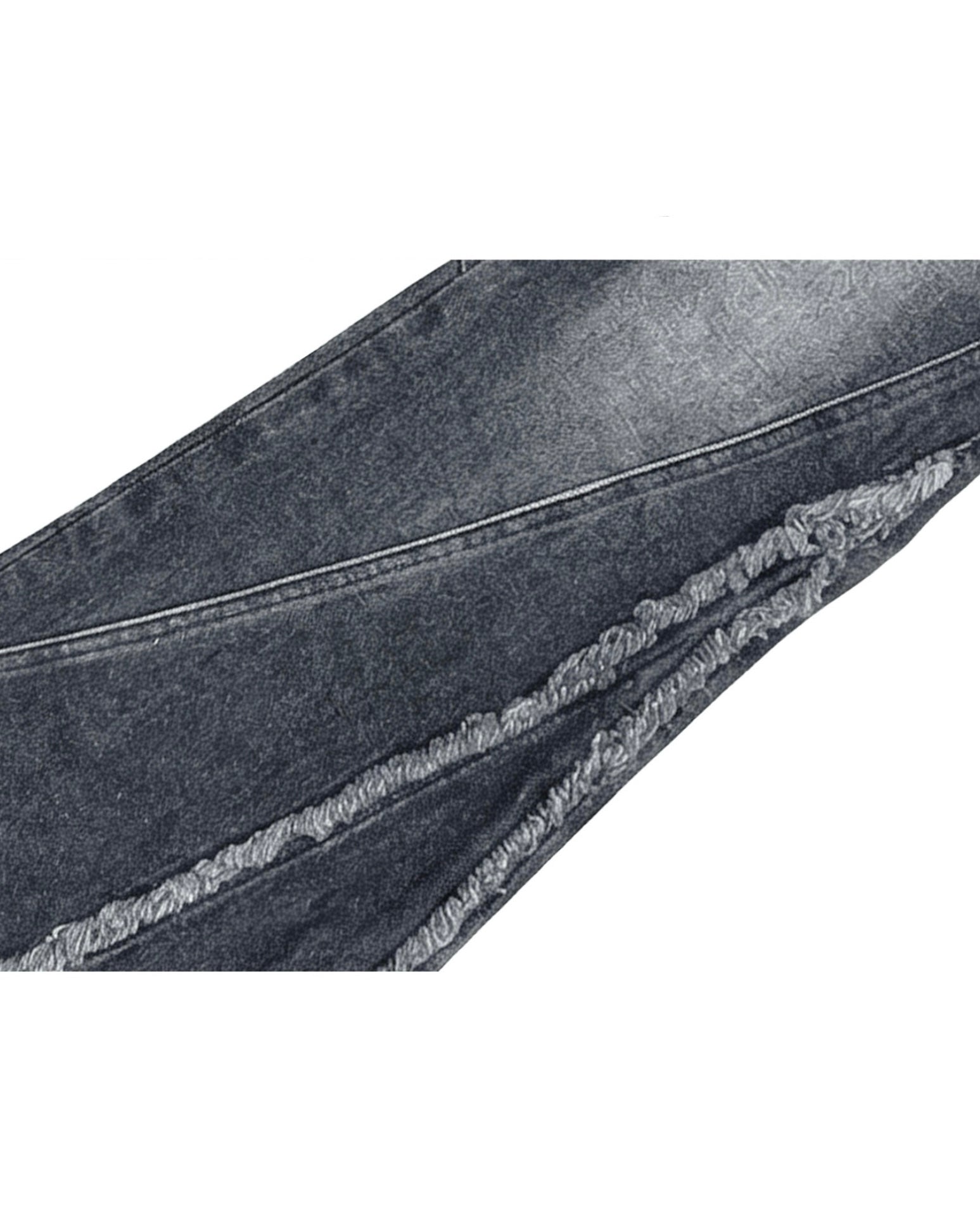 【BLR BLUER】Crush Double Line Washing Denim Pants