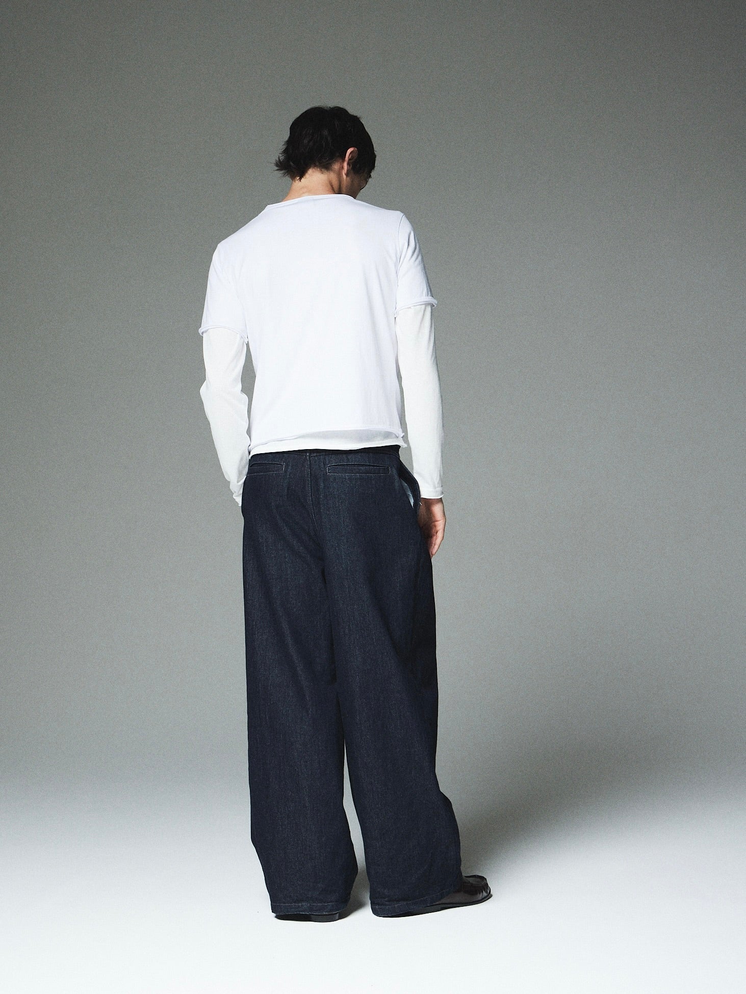 【CS】cut off pack tee (white/black）
