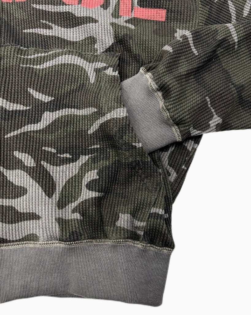 受注制【Never mind the XU】MILITARY CAMO THERMAL ZIP HOODIE (2color)