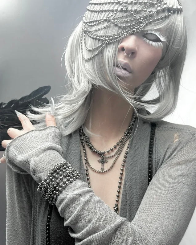 【IIIMIII】Shadow-Layer Choker Necklace