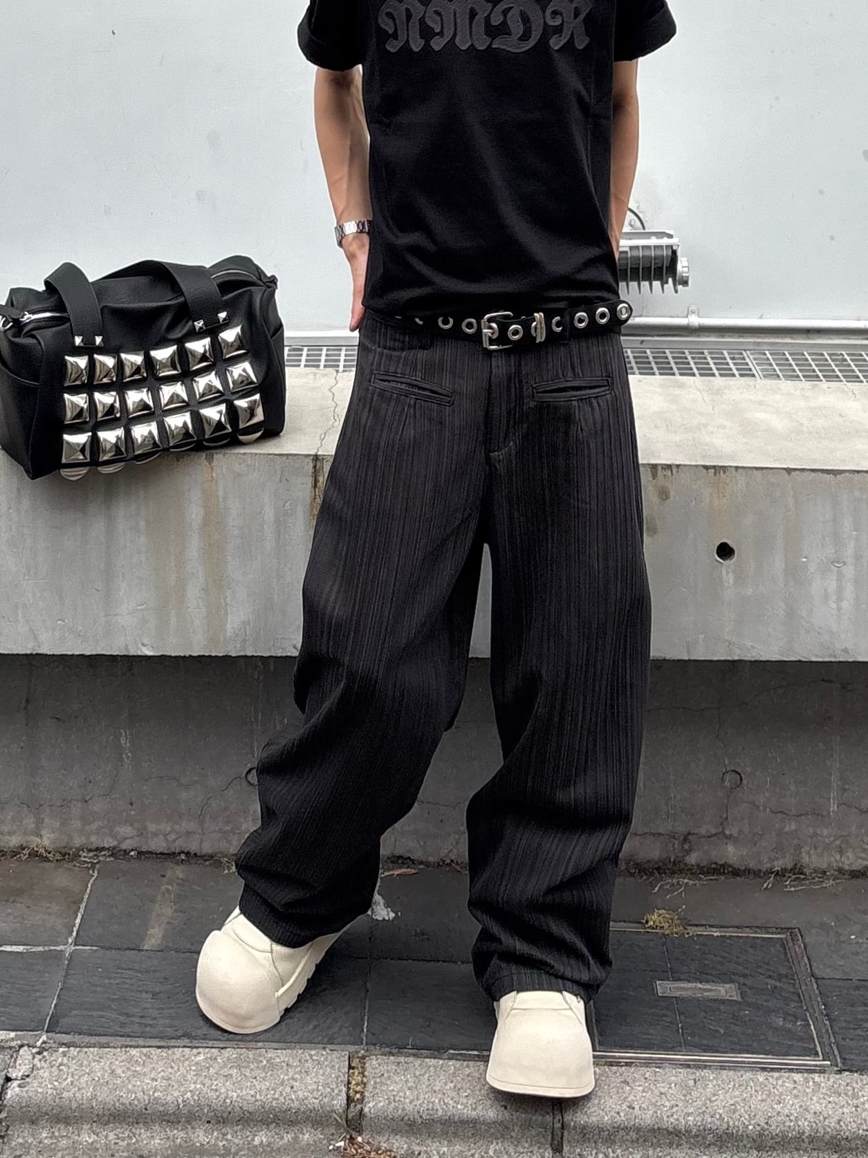 受注制【youll】Shadow stripe slacks