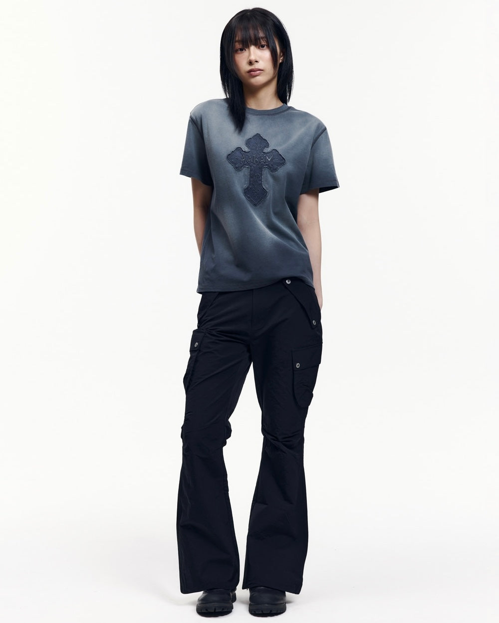 【AAKAM】Dust Fade CROS2 Half Top