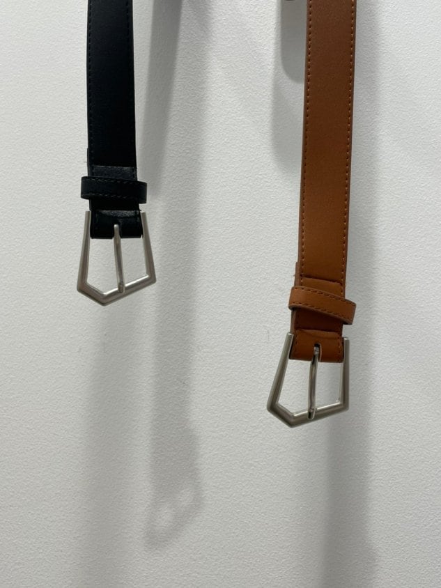 【Chikashitsu +】design buckle belt (2color)