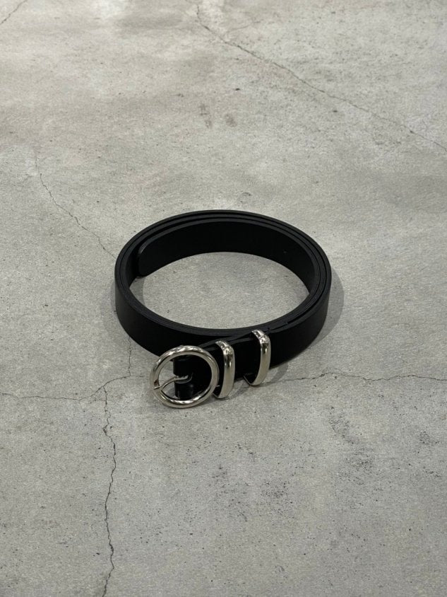 【Chikashitsu +】circle buckle belt (3color)