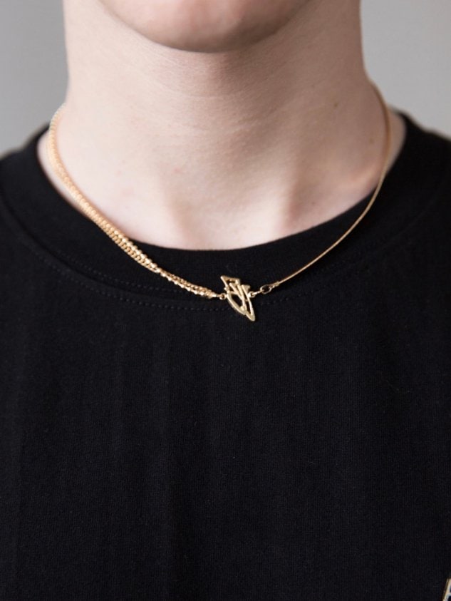 【ANOTHERYOUTH】mix chain necklace