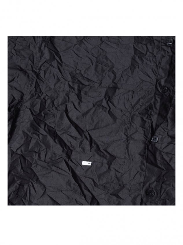 【NOMANUAL】WRINKLED SHORT SLEEVE SHIRT - BLACK