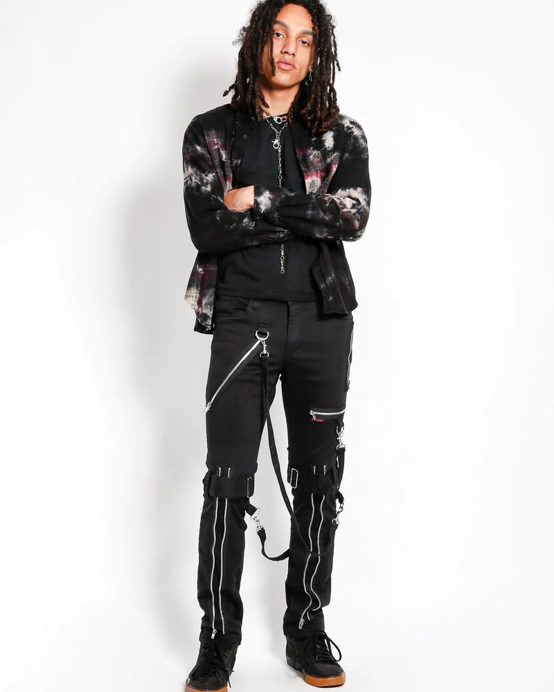 【TRIPP nyc】BLACK BONDAGE PANT[IS267M] / 【トリップ エヌワイシー】ジップボンテージパンツ