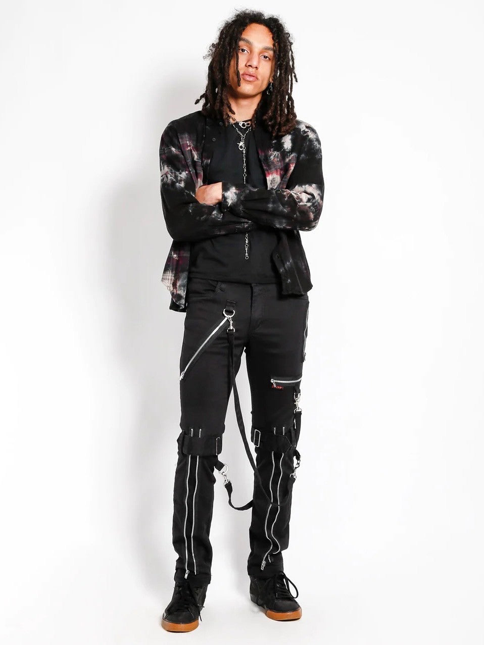 【TRIPP nyc】BLACK BONDAGE PANT[IS267M] / 【トリップ エヌワイシー】ジップボンテージパンツ