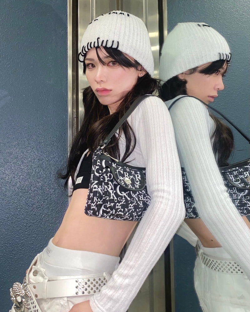 受注制【Never mind the XU】stitch beanie (3color)