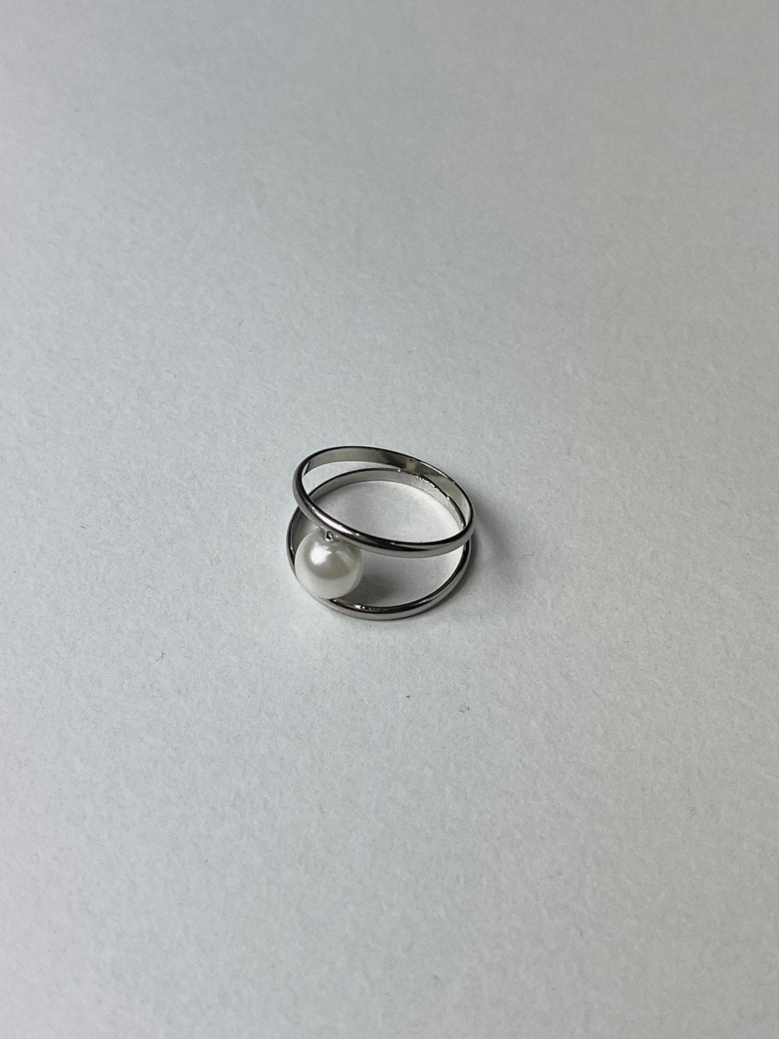 【Chikashitsu + 】pearl design ring (2color)