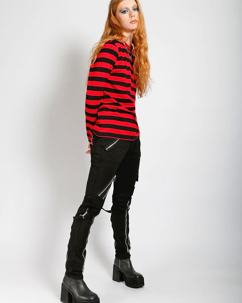 【TRIPP nyc】CLASSIC SLIM LEG BONDAGE PANT[IS674M] / 【トリップ エヌワイシー】クラシックボンテージジップデザインスリムパンツ
