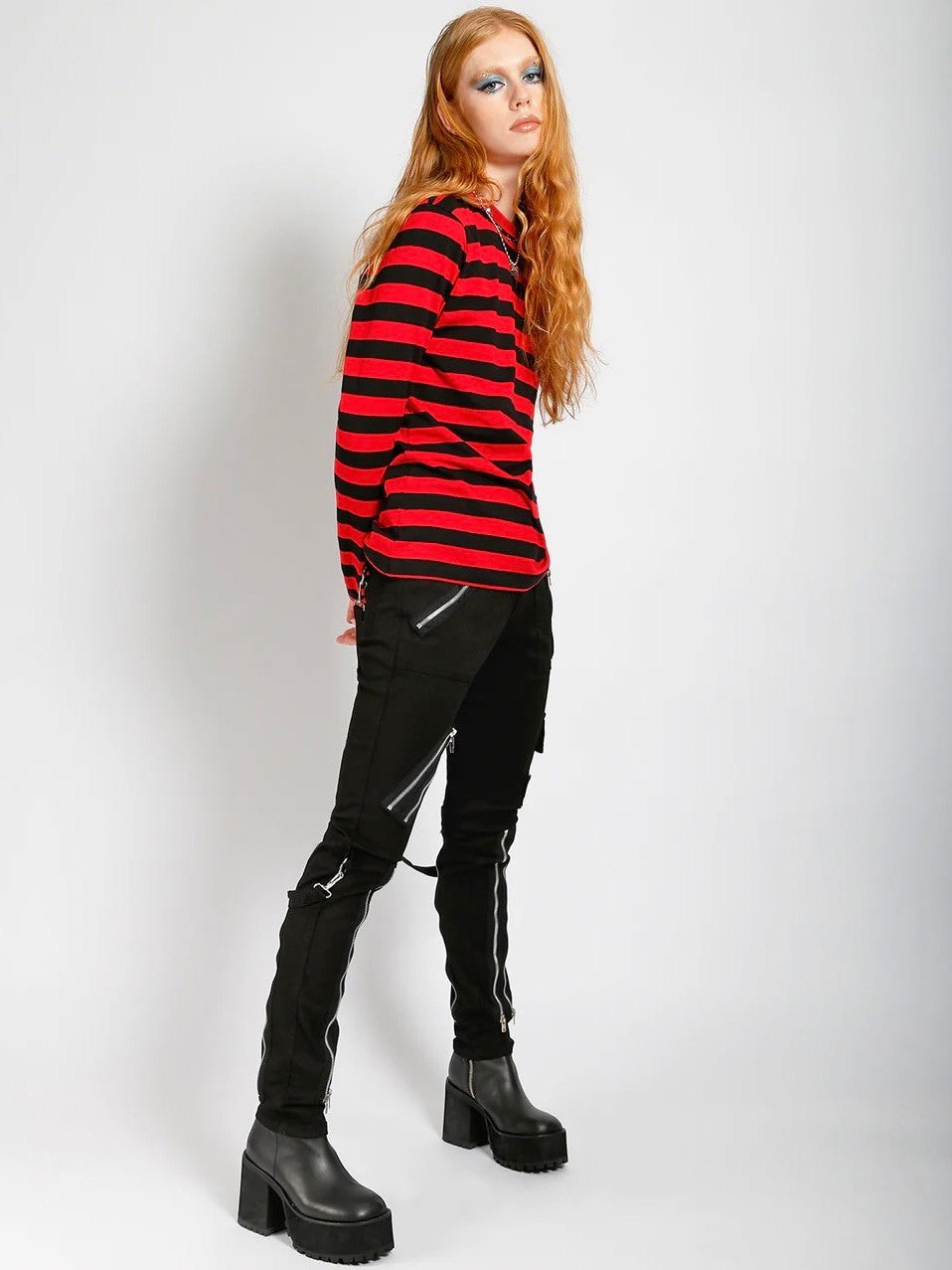 【TRIPP nyc】CLASSIC SLIM LEG BONDAGE PANT[IS674M] / 【トリップ エヌワイシー】クラシックボンテージジップデザインスリムパンツ