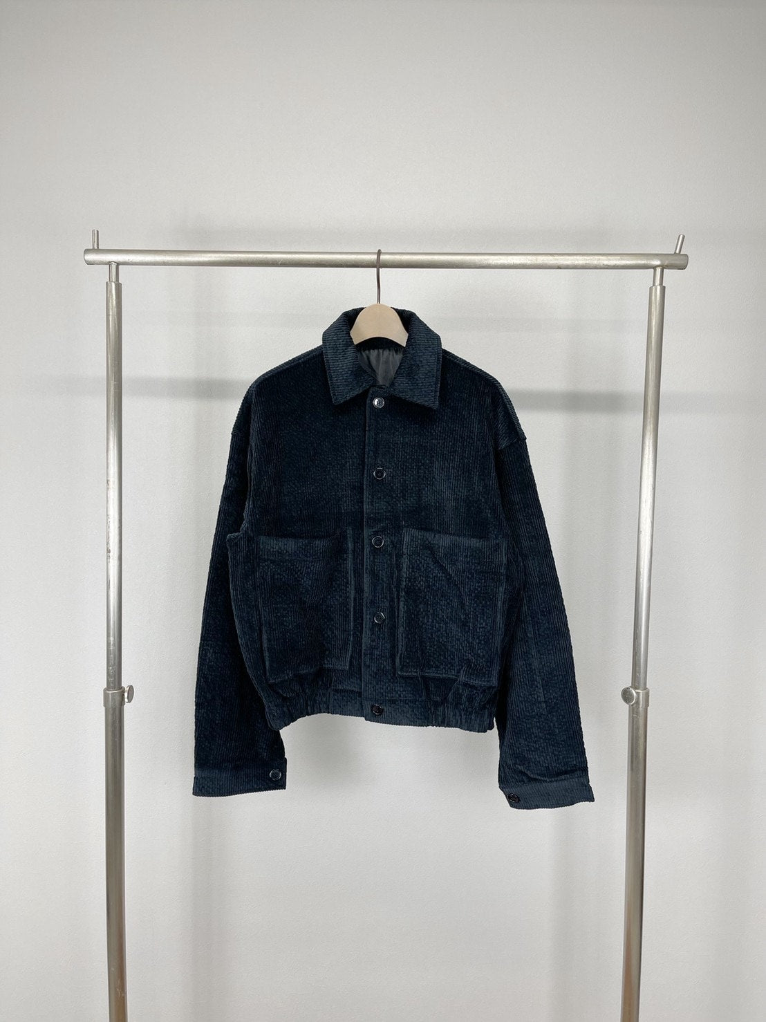 受注制【Chikashitsu +】set up design corduroy cropped jacket (3color)