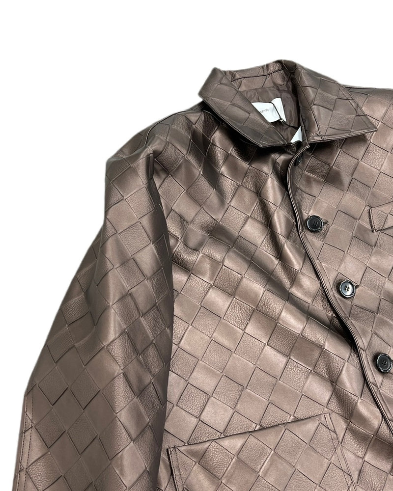 受注制【Chikashitsu +】design leather jacket 2 (2color)