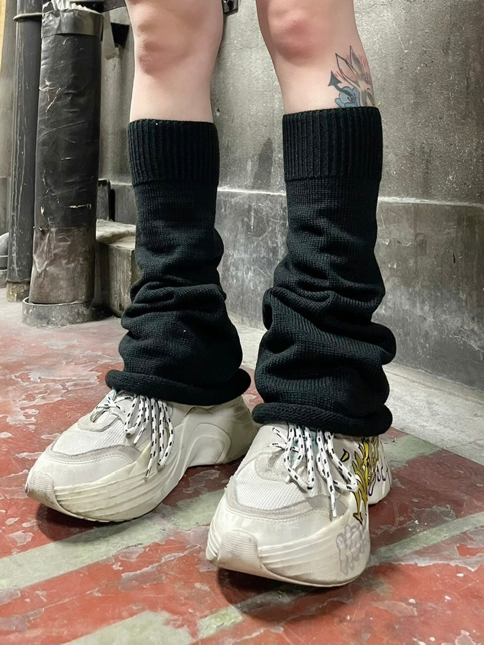 受注制【Never mind the XU】flare leg warmer (4color) / 【ネバーマインド ザ エックスユー】フレアレッグウォーマー