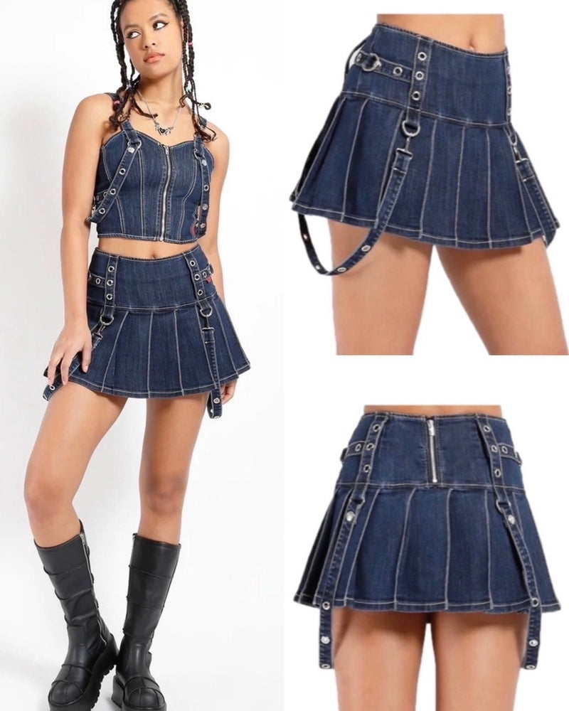 【TRIPP NYC】PLEATED BONDAGE SKIRT [DS4235]