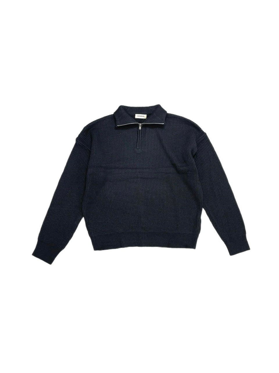 【Chikashitsu +】half zip high neck knit (3color) / 【チカシツプラス】ハーフジップアップハイネック長袖ニット