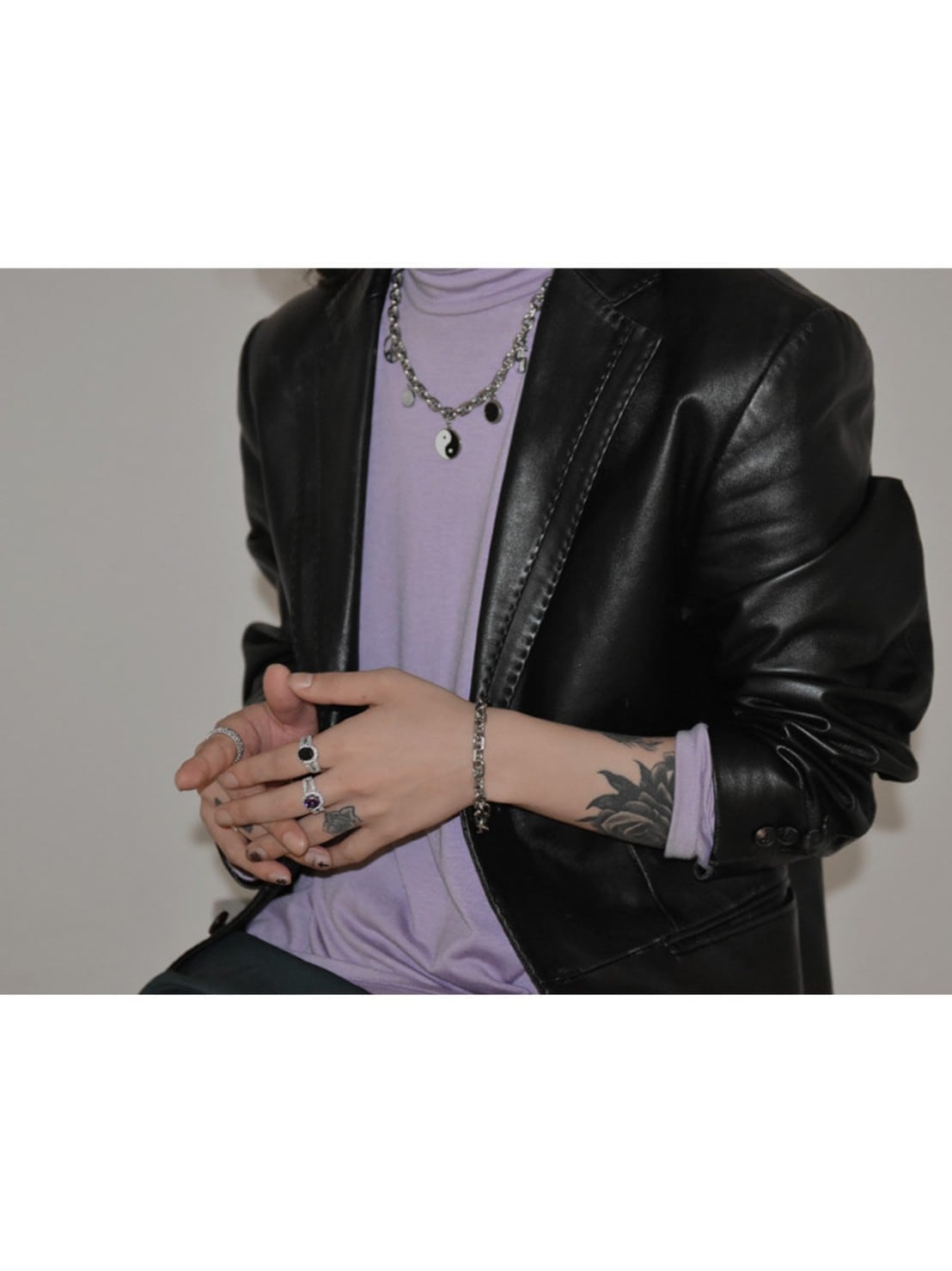 【BLACK PURPLE】GOTHIC CUBIC RING