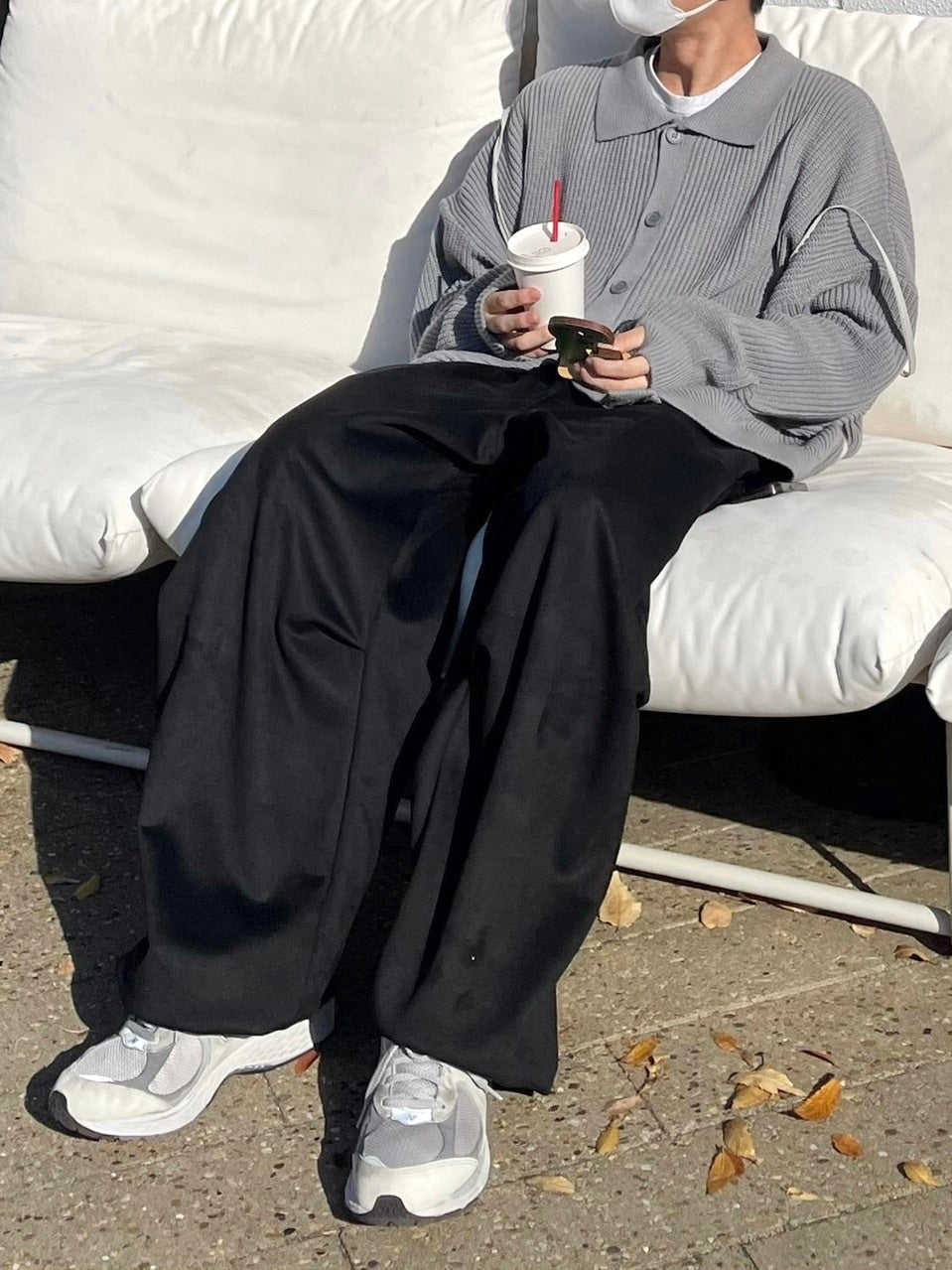 受注制【youll】tuck suede jogger pants (2color)