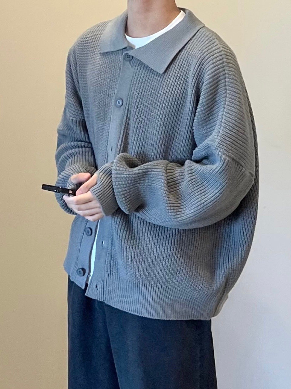 受注制【youll】collar knit cardigan