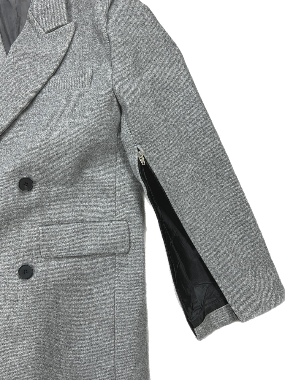 受注制【Chikashitsu +】arm zip gentleman coat (2color)