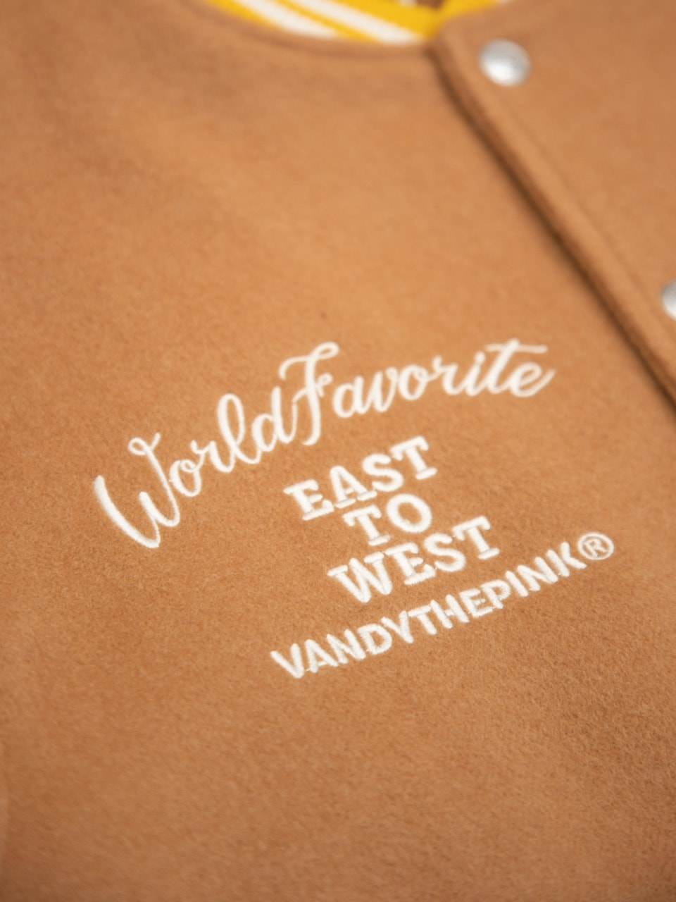 【VANDY THE PINK】CHARR BURGER VARSITY JACKET