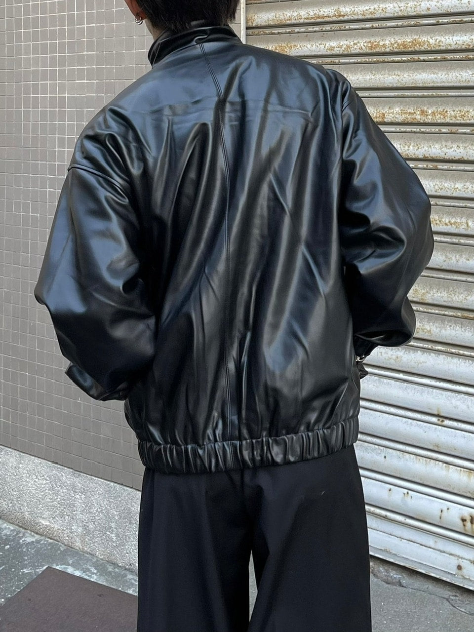 受注制【Chikashitsu +】leather bomber jacket