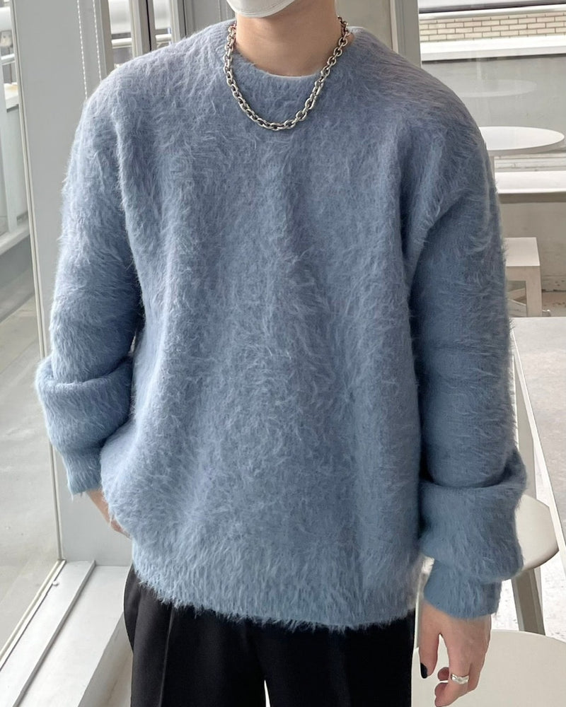 受注制【Chikashitsu +】hairy knit (2color)