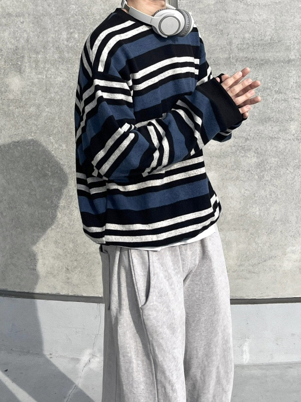 受注制【youll】border sweat shirt (2color)
