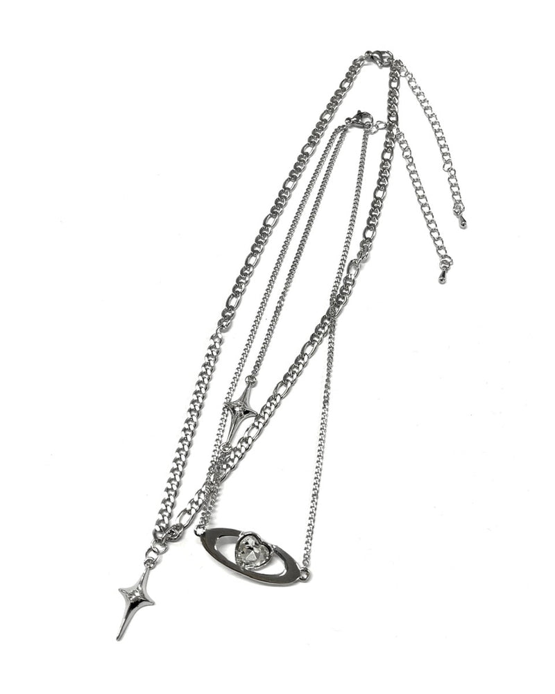 国際配送【Never mind the XU】galaxy layered necklace