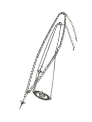 国際配送【Never mind the XU】galaxy layered necklace