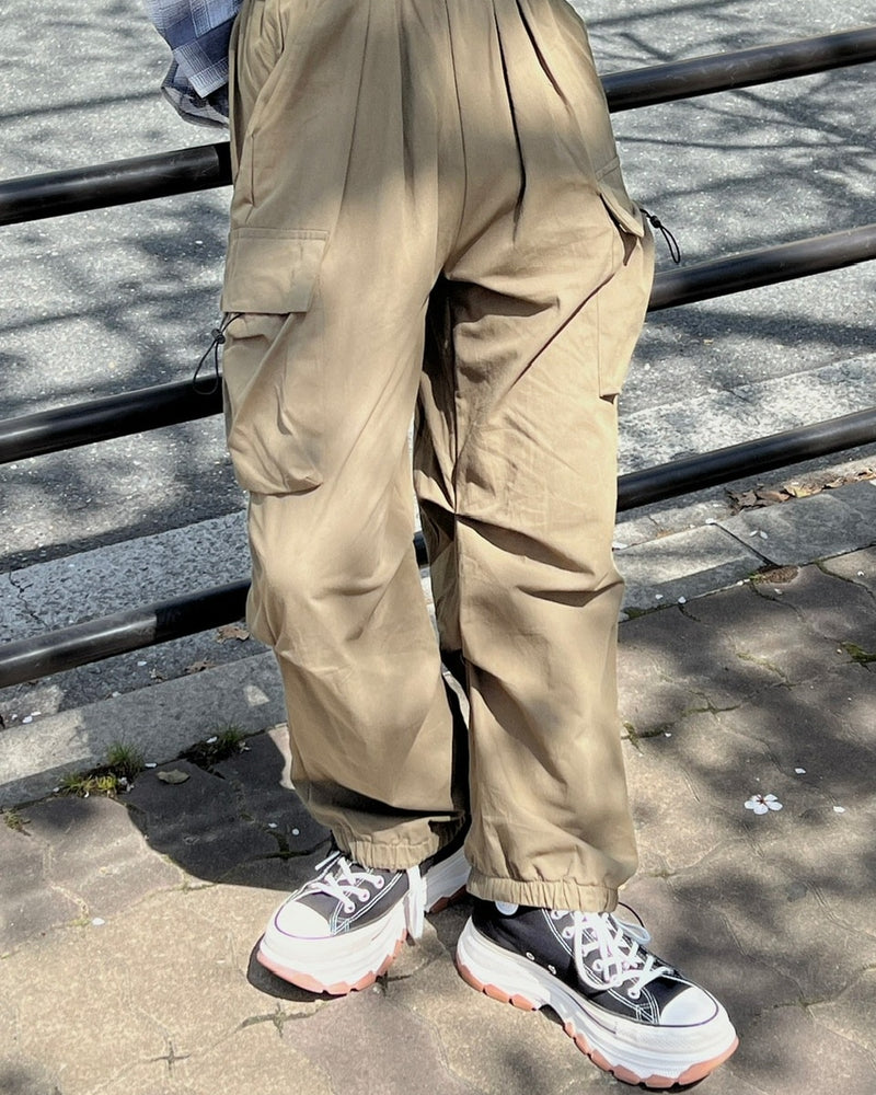 大阪店WEB限定受注制【Chikashitsu +】full length cargo pants (2color)