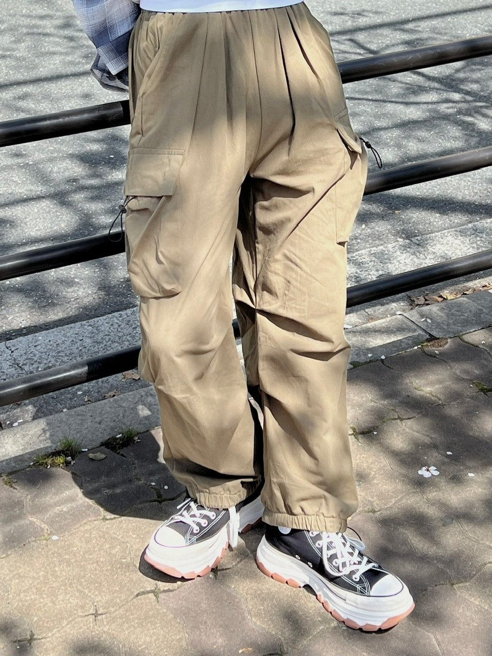 大阪店WEB限定受注制【Chikashitsu +】full length cargo pants (2color)