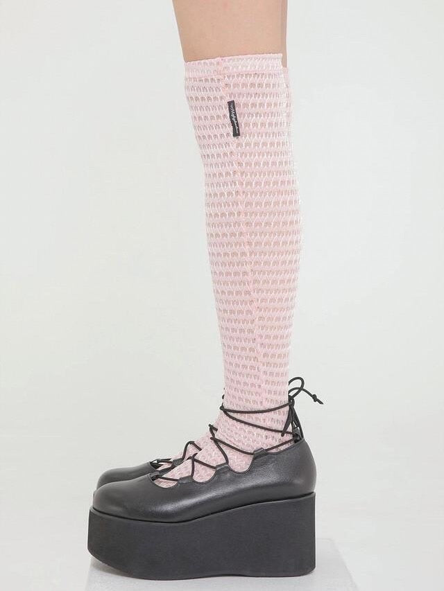【Uglyshadow】MESH KNEE SOCKS