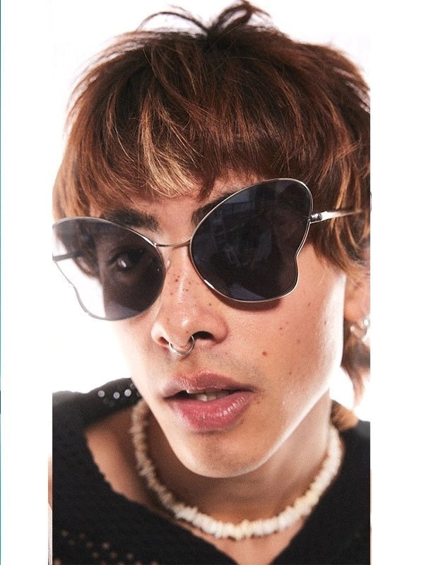 【Basic Pleasure Mode】SILVER METAL BUTTERFLY SUNGLASSES
