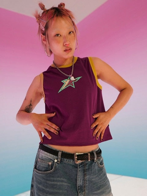 【YOUTHBATH】YB color star sleeveless