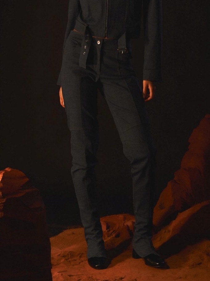 【ARTS DE BASE】Bike Zipped Denim Pants (Woman)