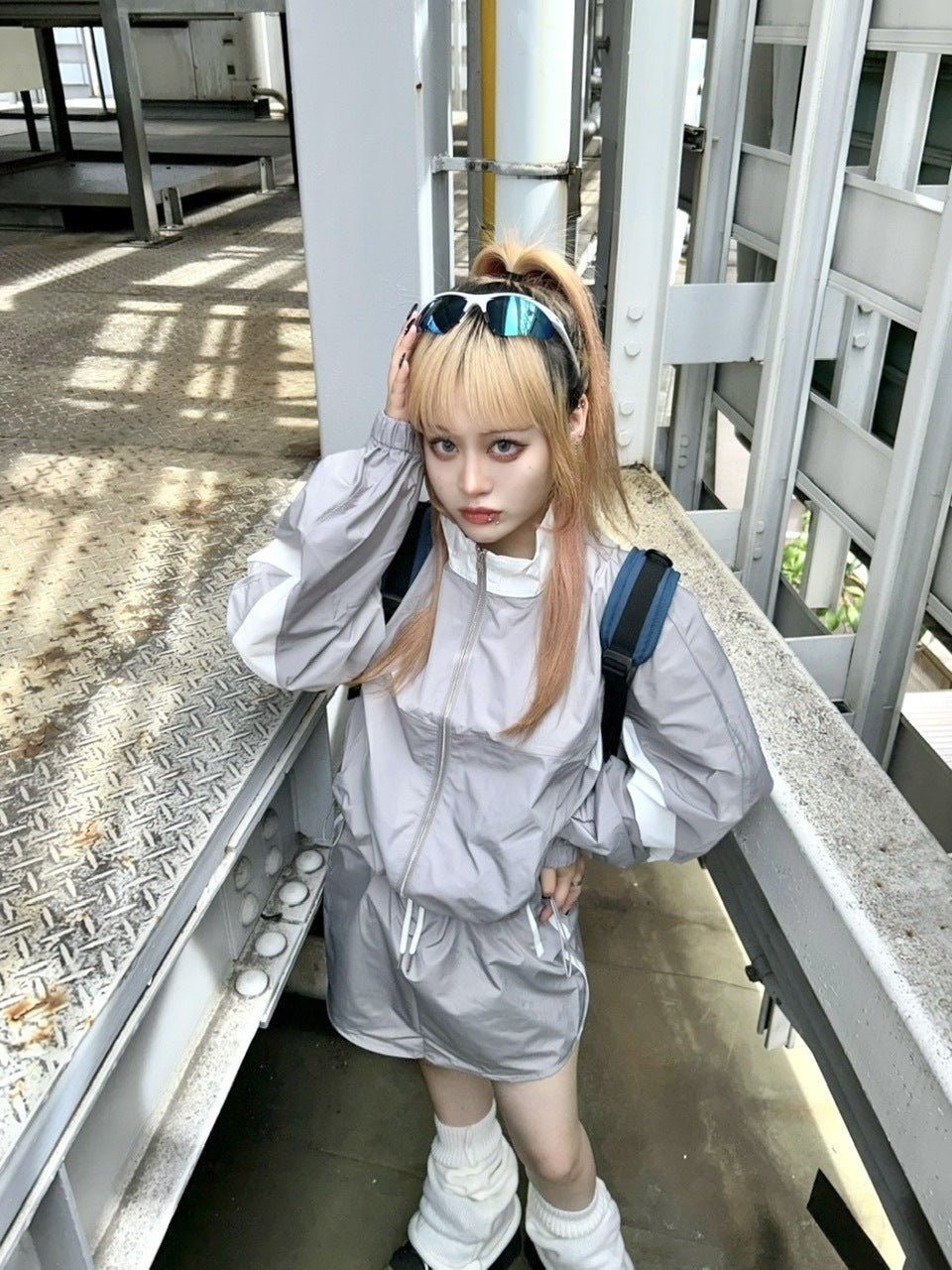 受注制【Never mind the XU】track jacket & skirt (2color)