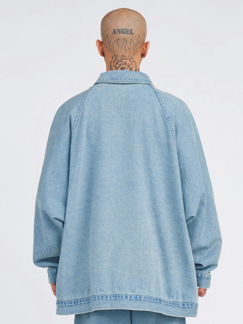 【AJOBYAJO】Batwing Oversized Denim Jacket