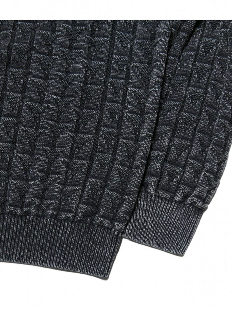 【NOMANUAL】SYMBOL JACQUARD KNIT / 【ノーマニュアル】シンボルジャガード長袖ニット