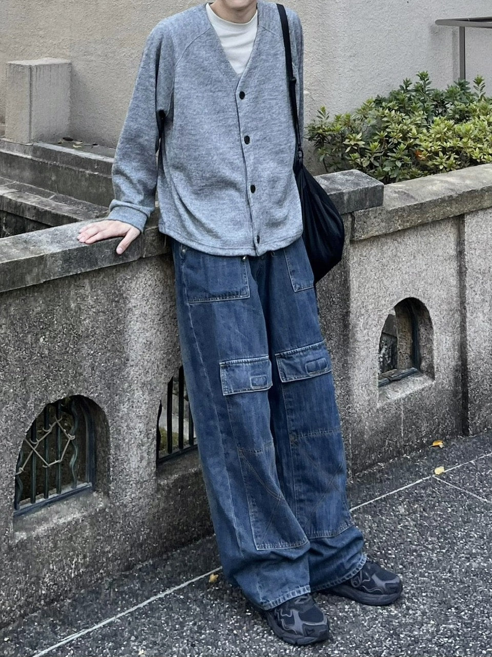 受注制【youll】string heavy cardigan