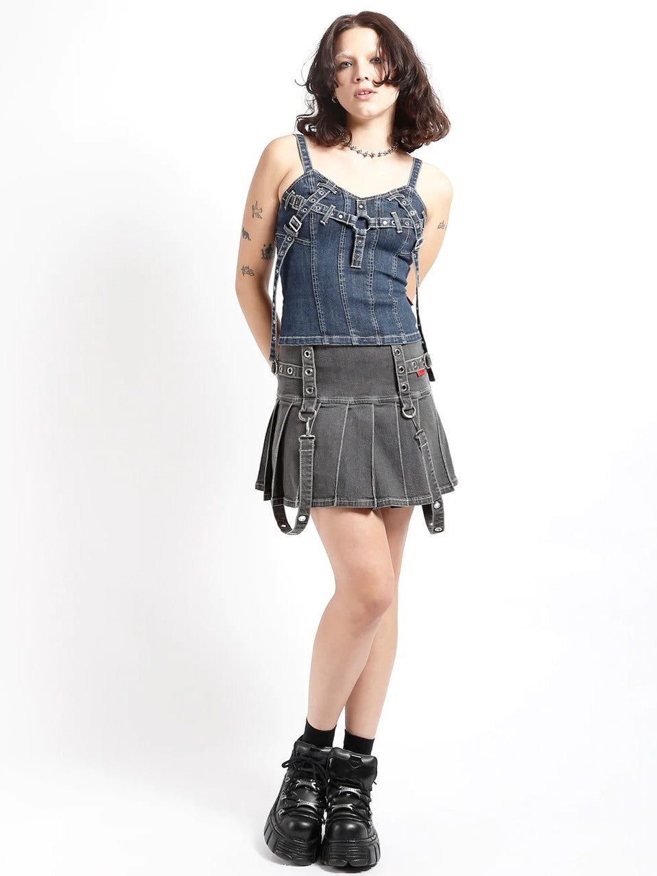 TRIPP nyc】PLEATED GROMMET SKIRT[WS4235] – PRESSING WEB SHOP