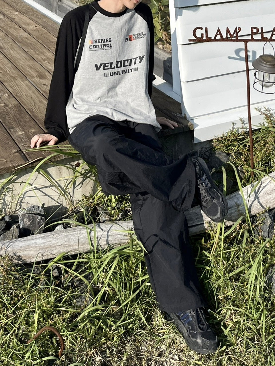 受注制【youll】velocity raglan long sleeve tee (2color)