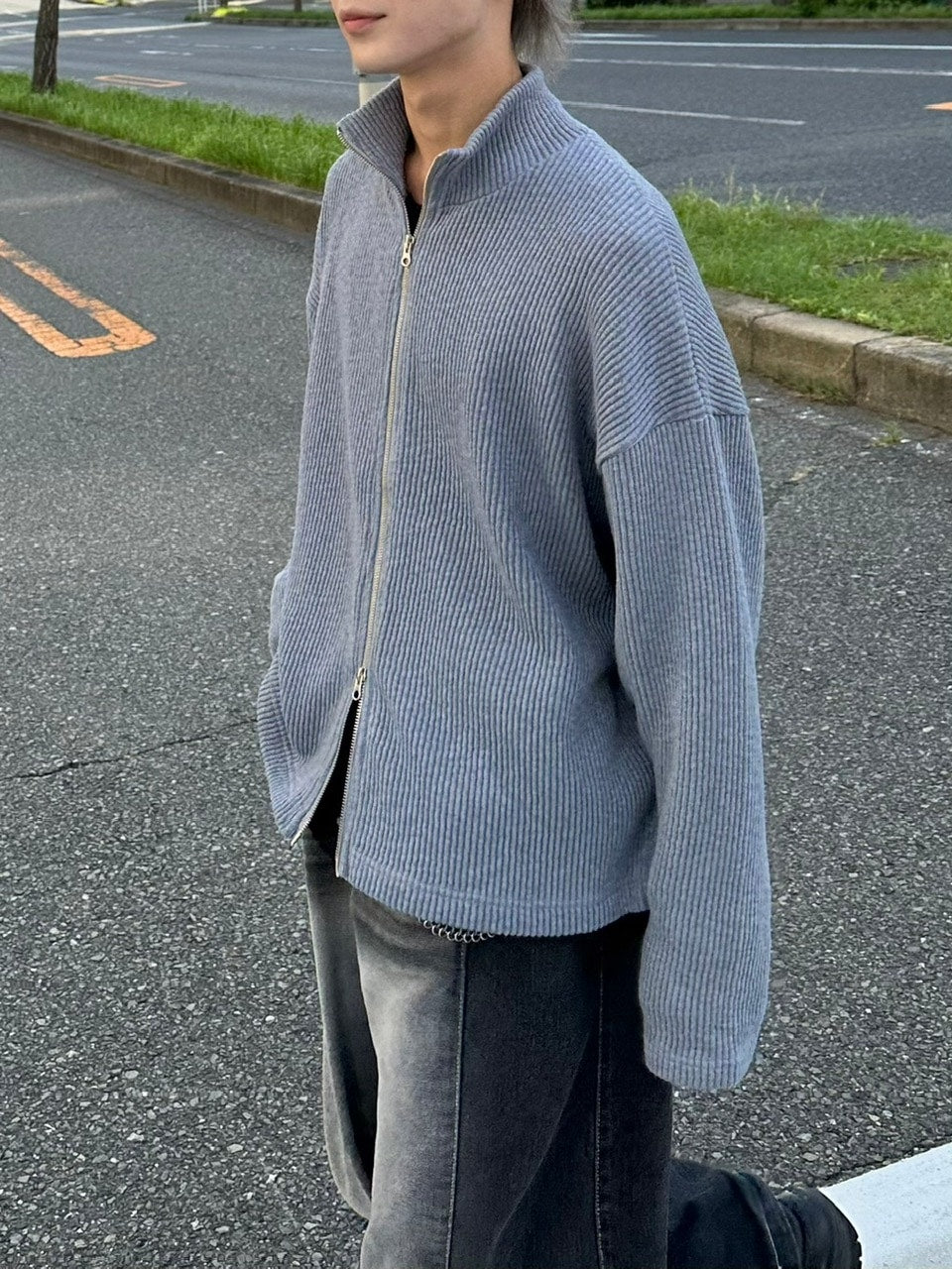 受注制【nmtc +】high neck knit cardigan (2color)