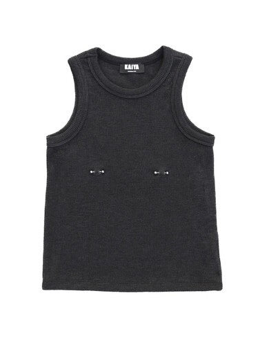 【KAIYA】nipple piercing sleeveless